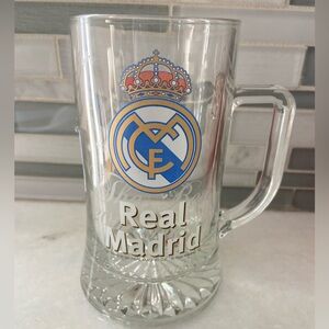 Real Madrid cf football soccer Glass Beer Mug